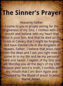 the sinners prayer